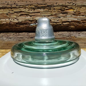 Modern High Voltage Glass Insulator Insulators PSV-120B (ПСВ-120Б) – Turquoise Light Green| Ukraine, Power Line Collectible, 146mm x 280mm