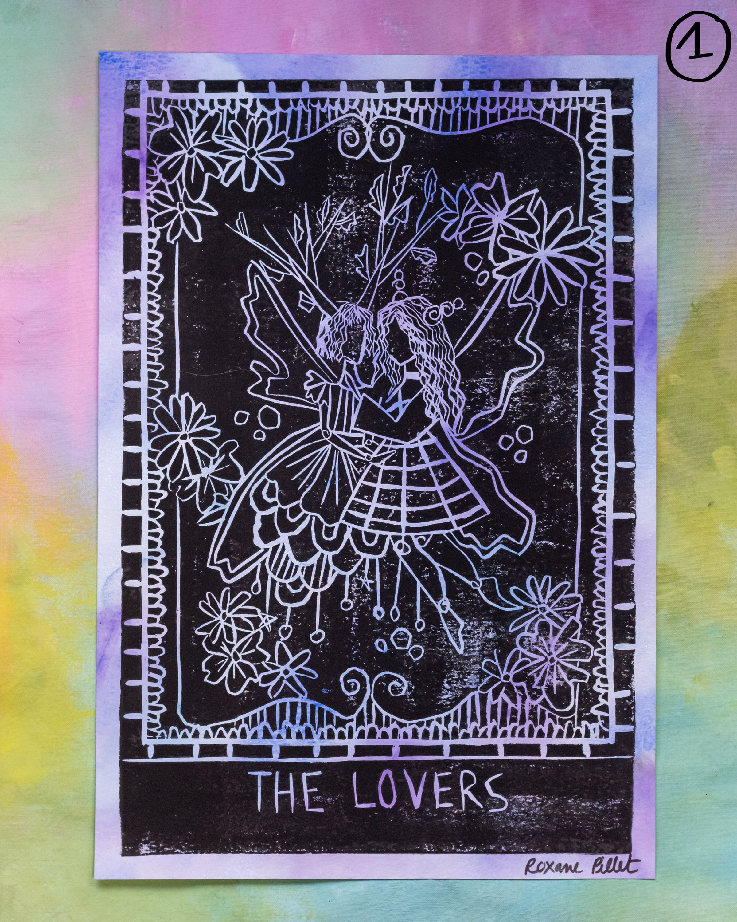 Linogravure The Lovers | 30x20cm