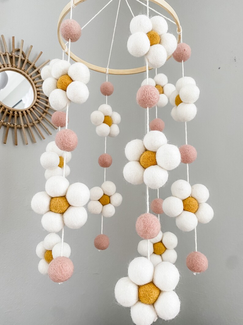 Daisy Nursery Mobile Flower Baby Mobile Daisy Mobile for Etsy