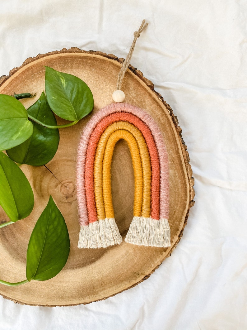 Macrame Rainbow Wall Hanging / Nursery Decor / Rainbow Decor / image 0