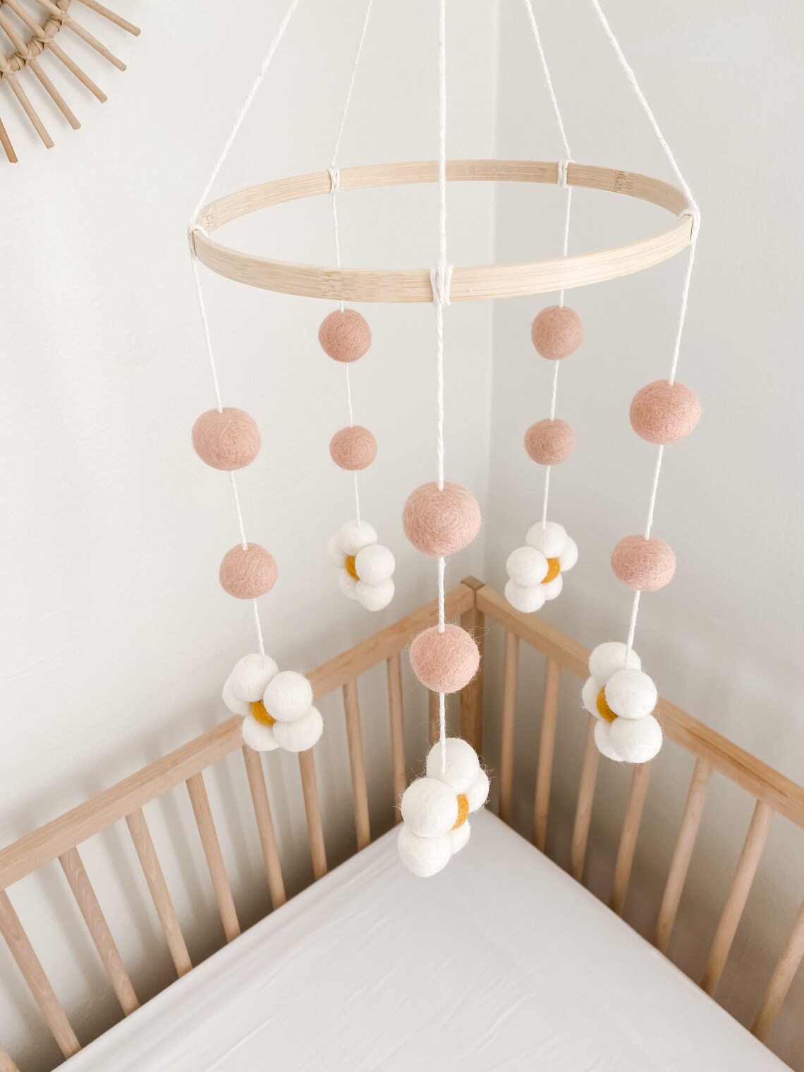 Daisy Nursery Mobile Flower Baby Mobile Daisy Mobile for Etsy