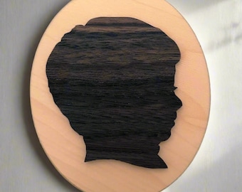 Custom Wooden Silhouette Portrait – Handmade from Baltic Birch