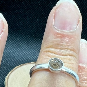 Smoky quartz stacking ring