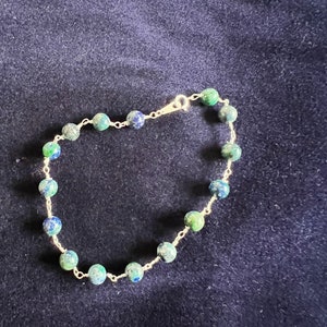 Imperial jade beaded bracelet