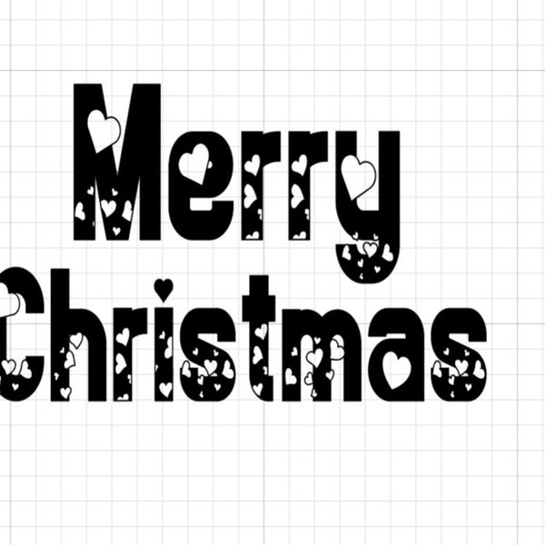 Here’s a playful and colorful SVG file for “Merry Christmas” with hearts, perfect for the holiday season.