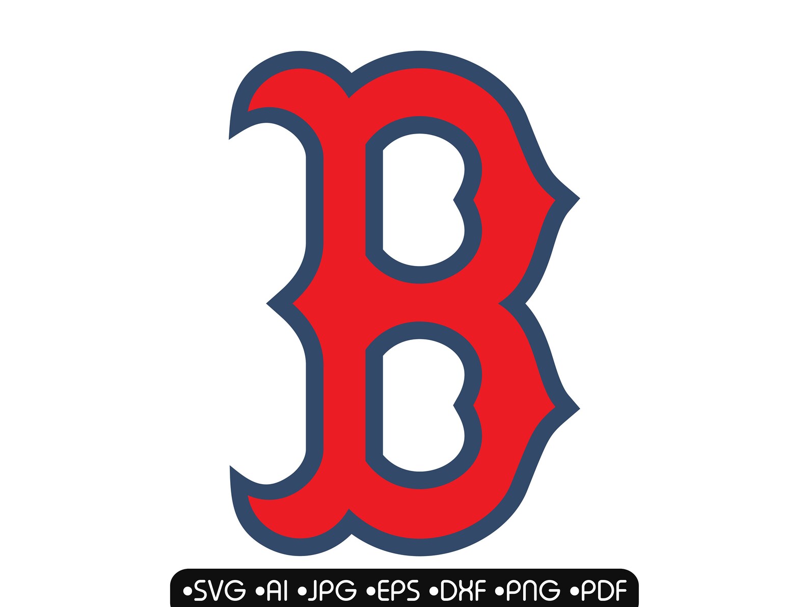 Boston Red Sox MLB logo vector svgjpgaiepsdxfpngsvg Etsy
