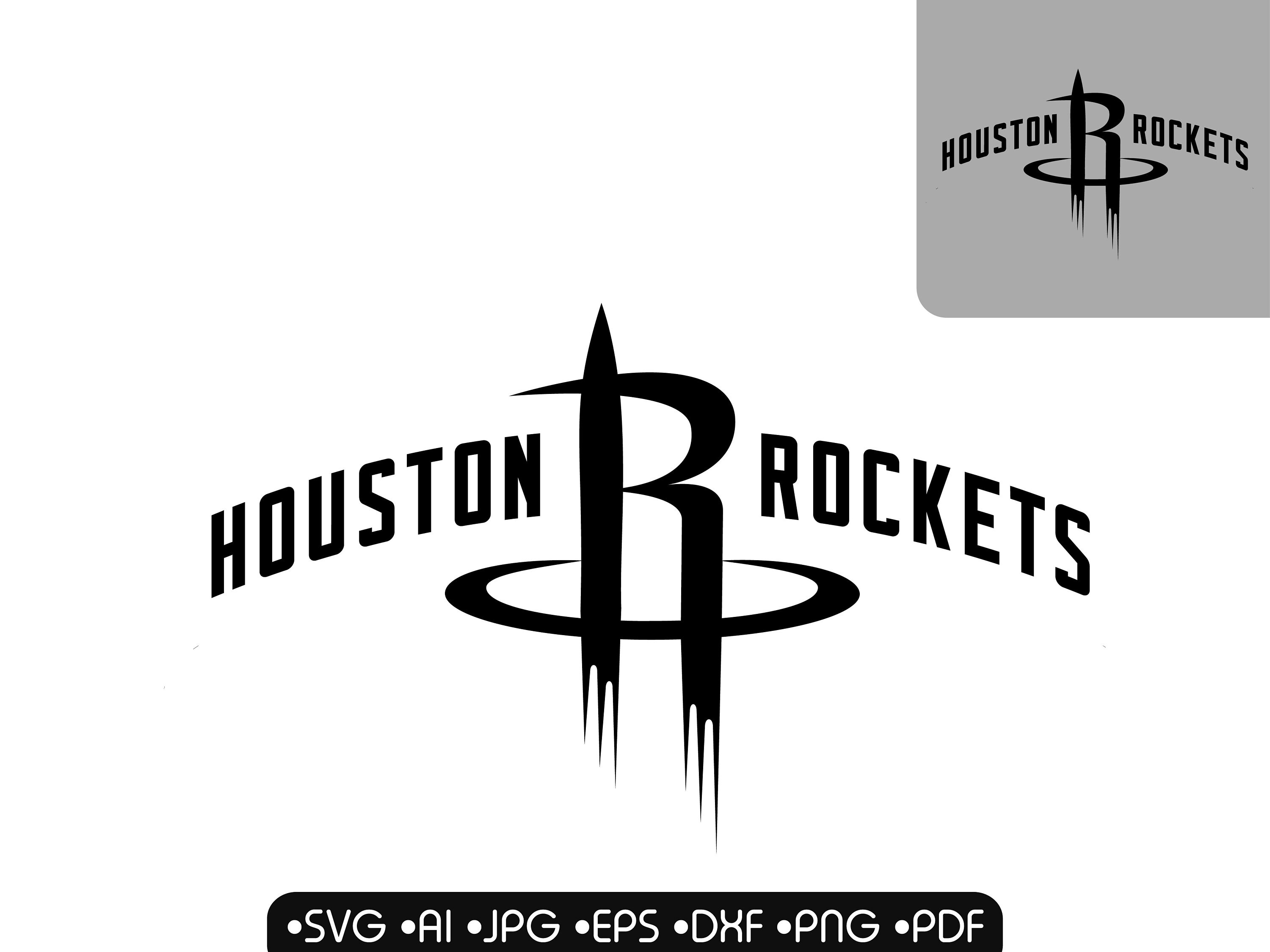 Houston Rockets Logo Silhouette Nba Vector Etsy