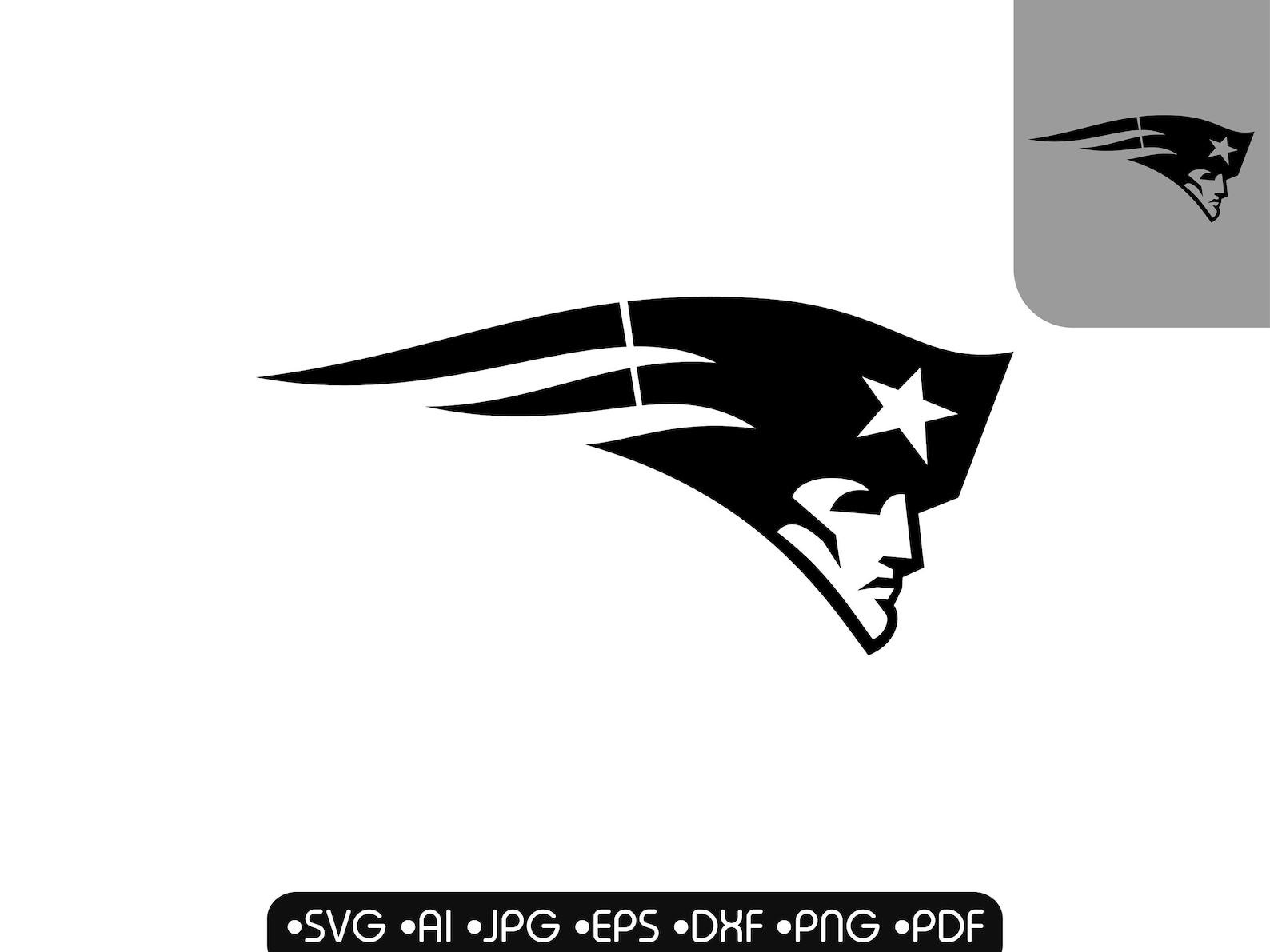 New England Patriots Logo Silhouette NFL vector | Etsy