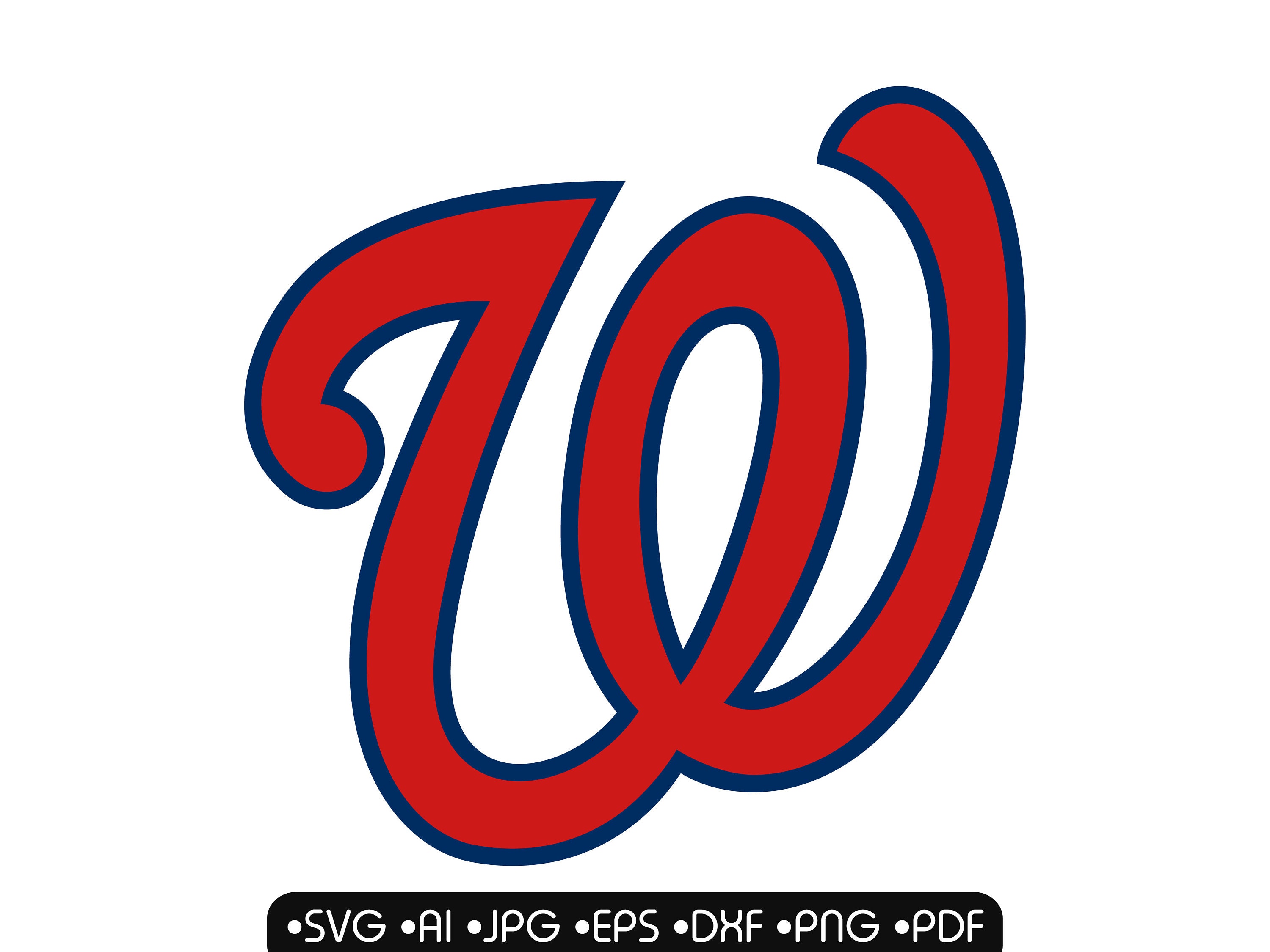 Washington Nationals MLB logo vector Etsy