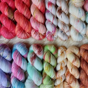 Unicorn Gelato Hand dyed Aran/worsted 100g 166m 100% superwash merino wool yarn image 10