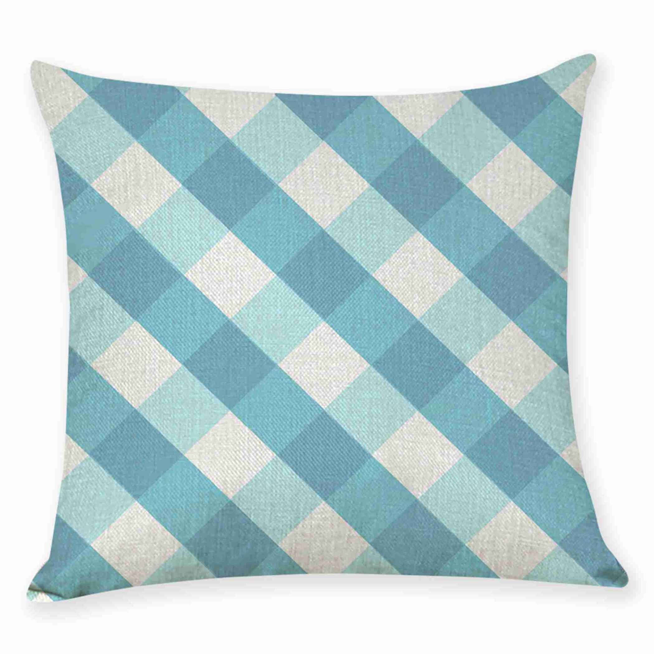 Checkered texture throw pillow case Cloth art pillow cover Etsy