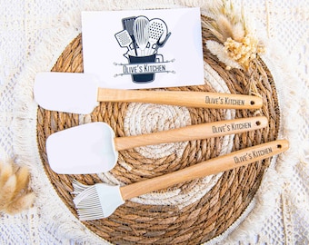 Custom Kitchenware Gift Box, Personalized Spatula, Brush and Spoon, Baking Gifts, Mother's Day Gift, Father's Day Gift, New Home Gifts