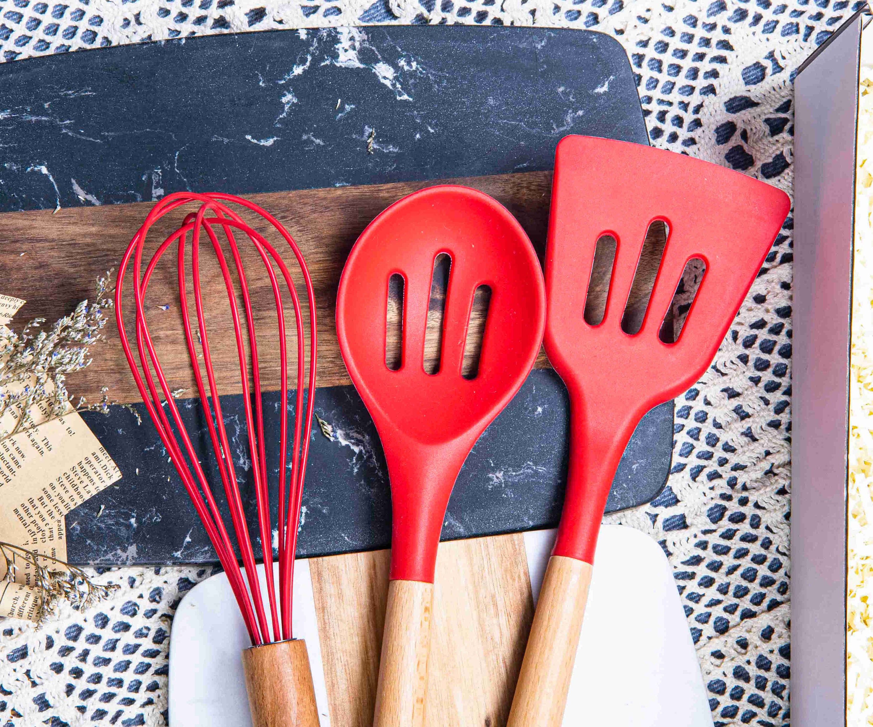Personalized Spatula and Spoon Set of 3, Kitchen Utensils Box, Cooking ...