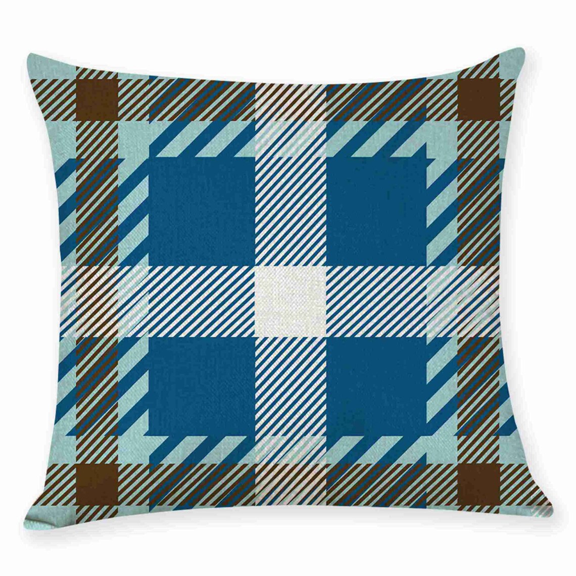 Checkered texture throw pillow case Cloth art pillow cover Etsy