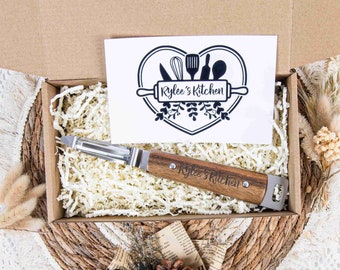 Personalized Wooden Peeler Gift Box, Chef Kitchen Gadget