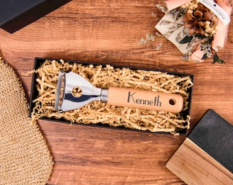 Personalized Vegetable Peeler, Kitchen Gift Box, Engraved Wood Handle
