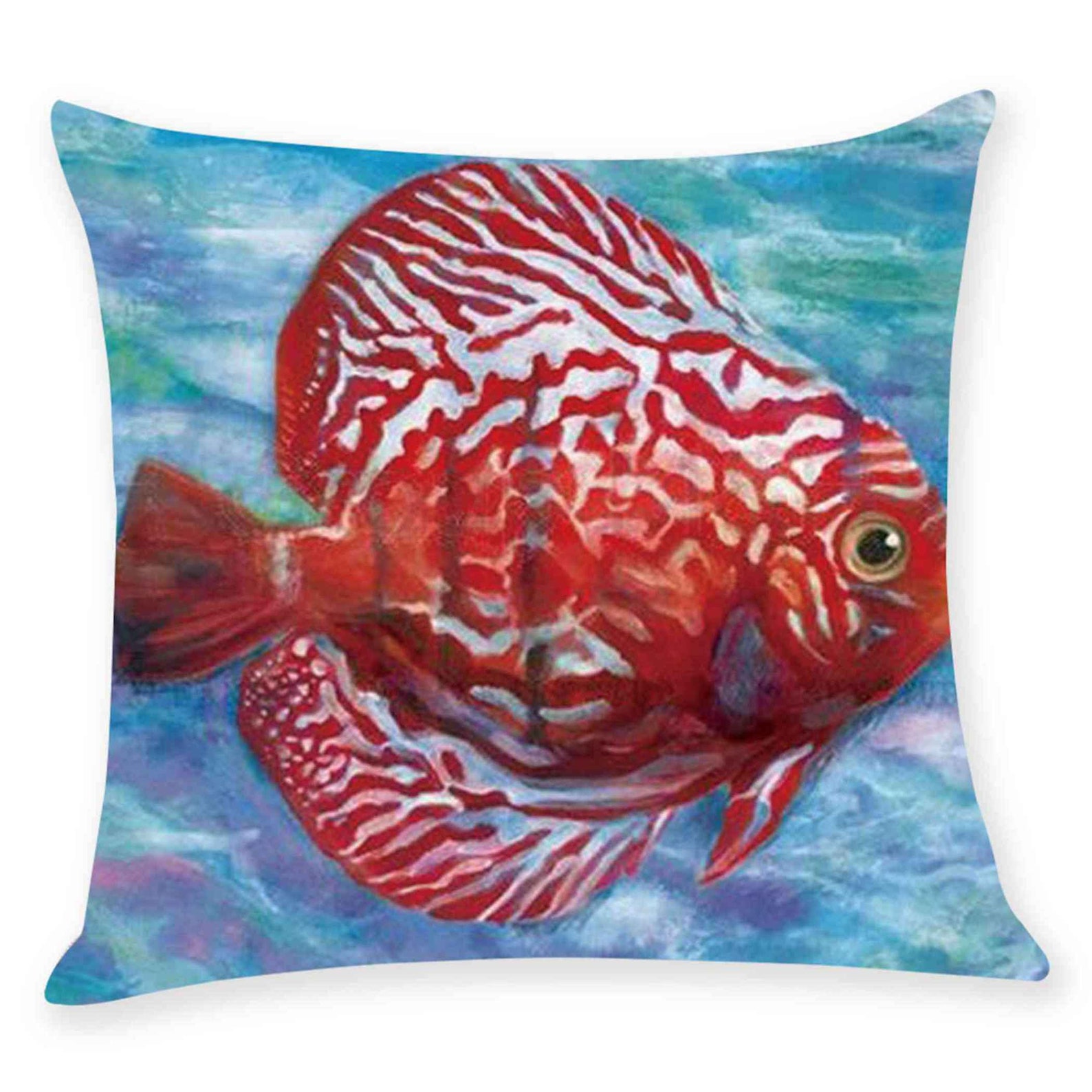Tropical Fish pillow case Art paintings pillow cover Marine Etsy