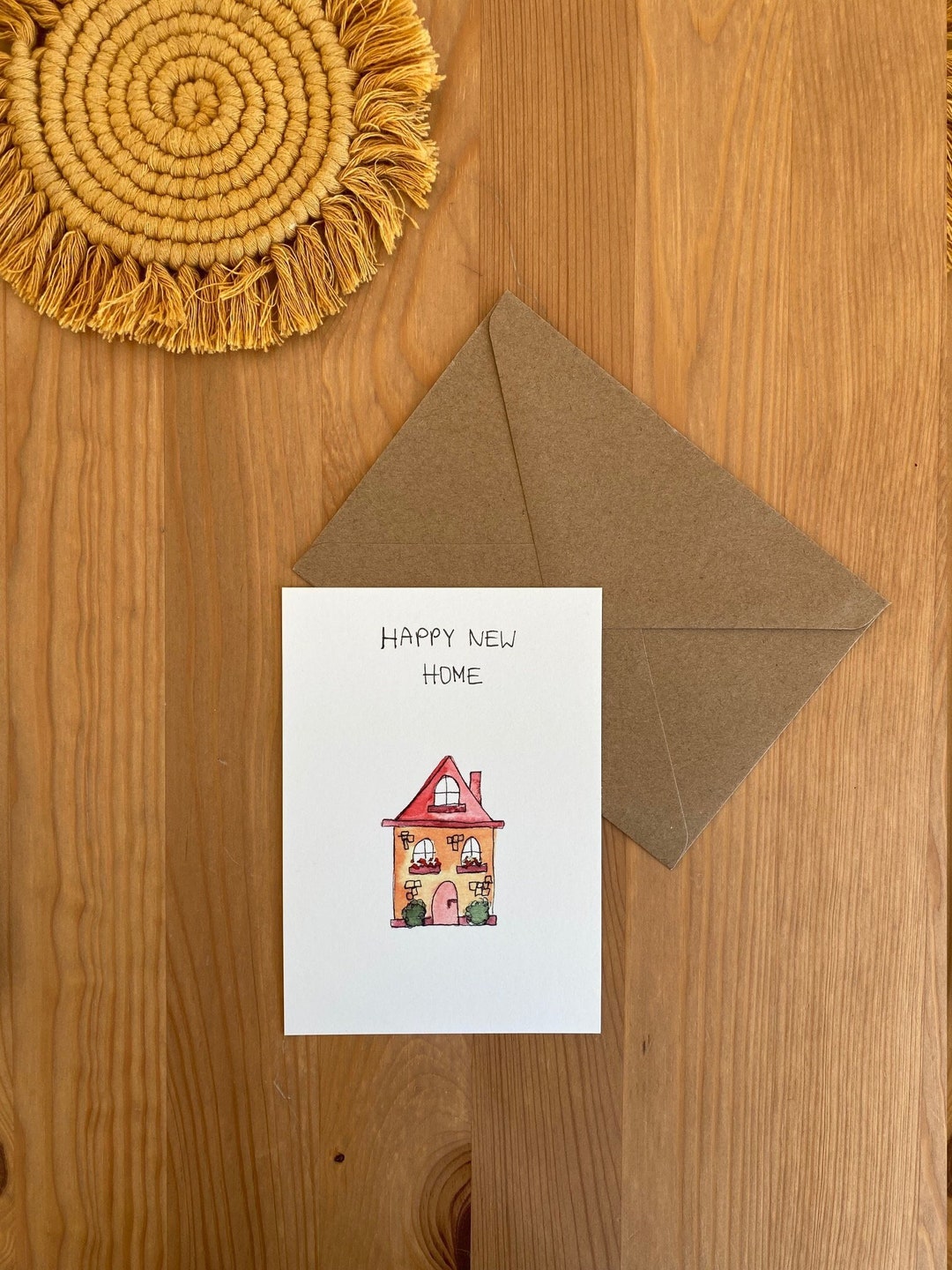 Karte Zum Einzug Print, Aquarell Print Neues Zuhause, Happy New, Umzug ...