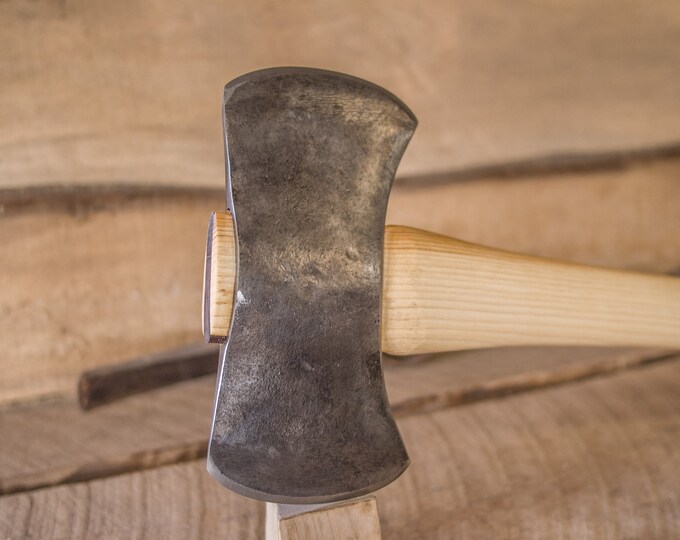 Kelly Works Flint Edge Throwing Axe Vintage Cruiser Double Bit Axe 2