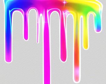 Rainbow Drip LGBTQ Pride Art, Equality Sign (Digital Download)