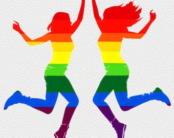 Rainbow LGBTQ Pride Heartbeat Art (Digital Download)