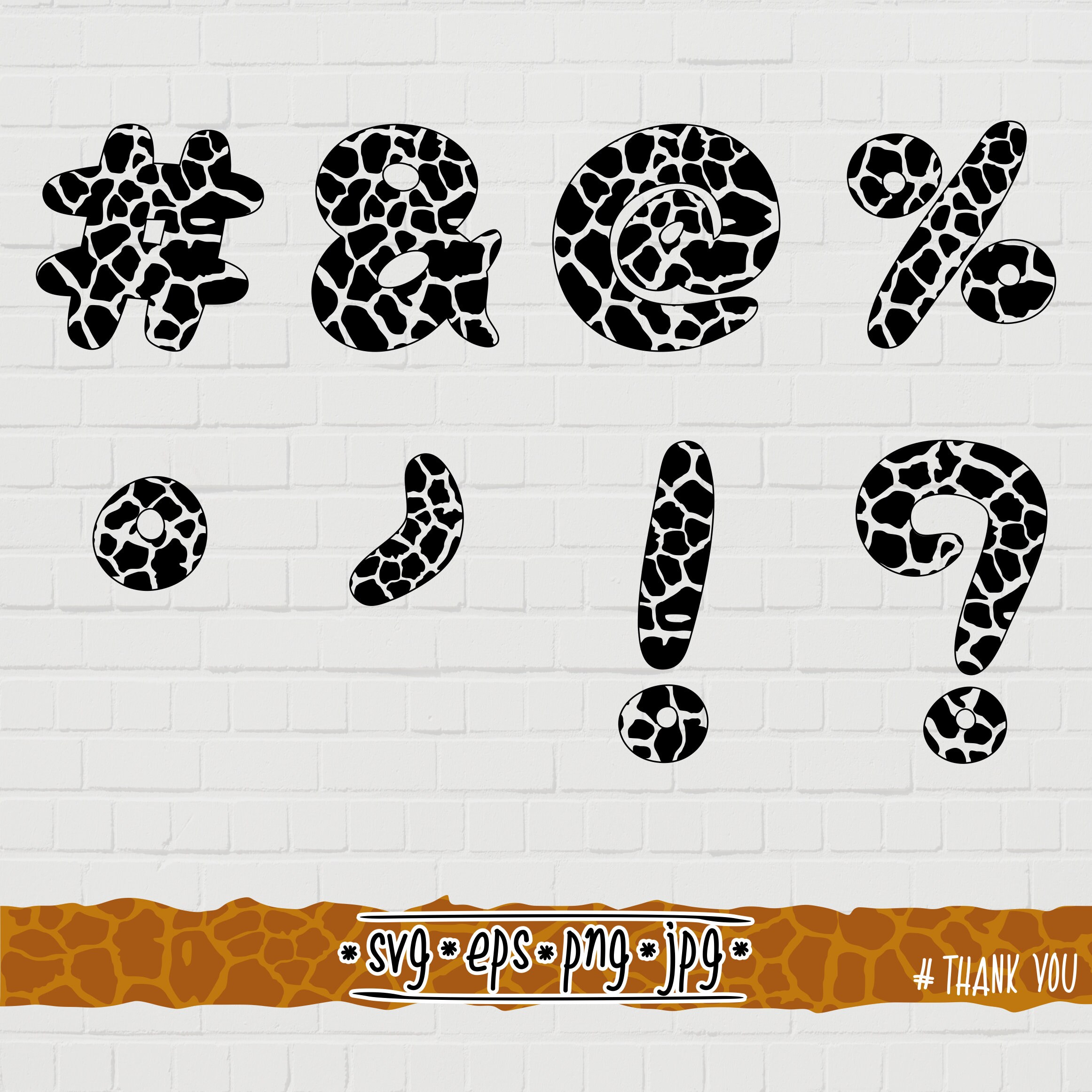 Giraffe Font Svg Giraffe Alphabet Svg Giraffe Letters and Etsy