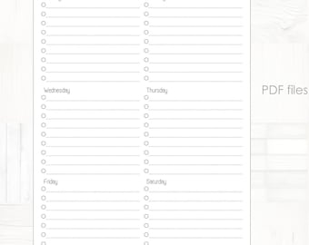 Op de afbeelding: Een zwart-witte printbare kalender met een maandelijkse lay-out. De kalender omvat de maanden januari tot en met december en de dagen van de week. De kalender is ontworpen voor dagelijkse planning en scheduling.