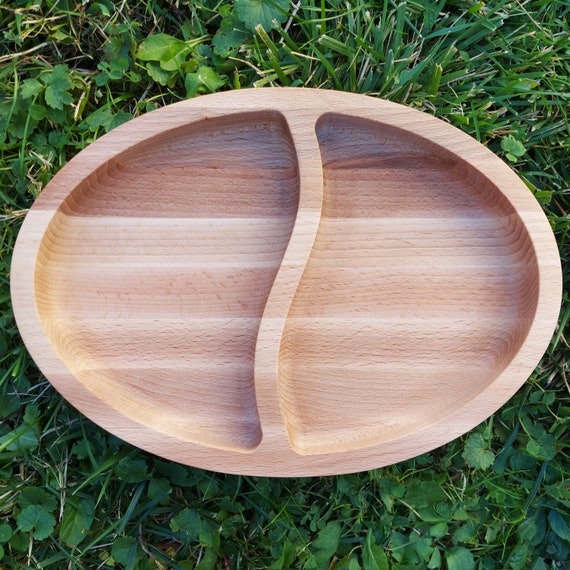 Snack Sets Wooden Snack Plate with sections Trays & Platters