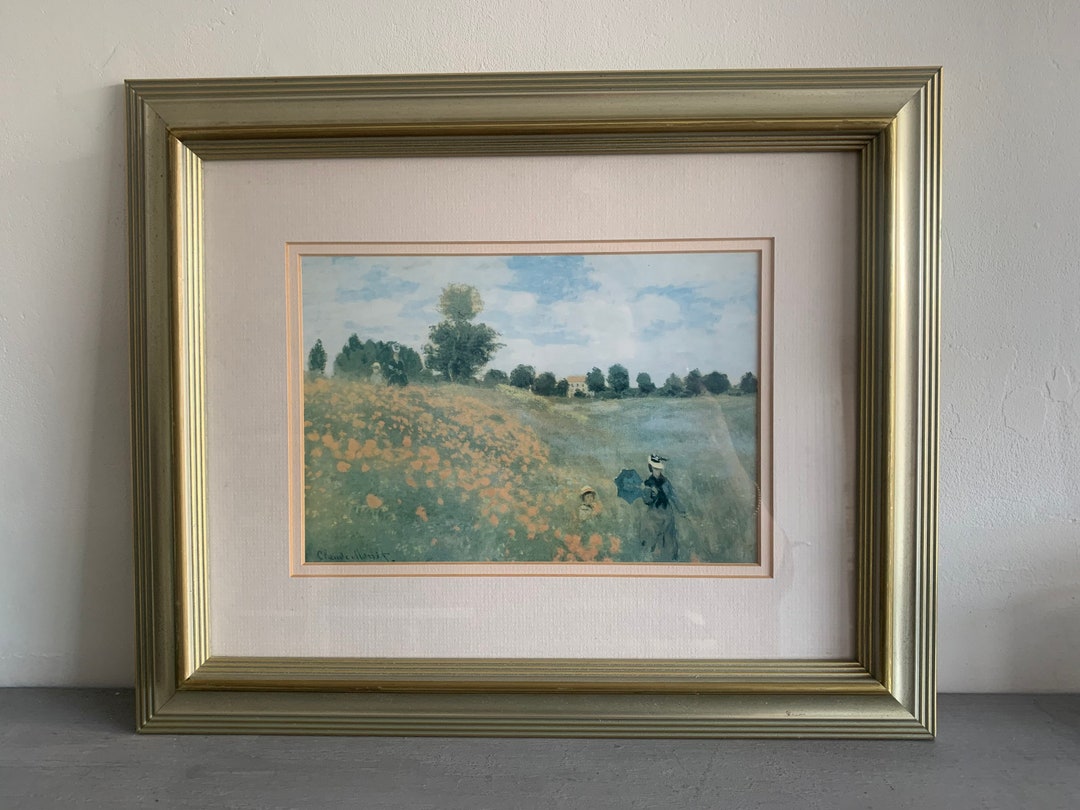 Vintage Claude Monet Print the Poppy Field Near Argenteuil, 1873 ...