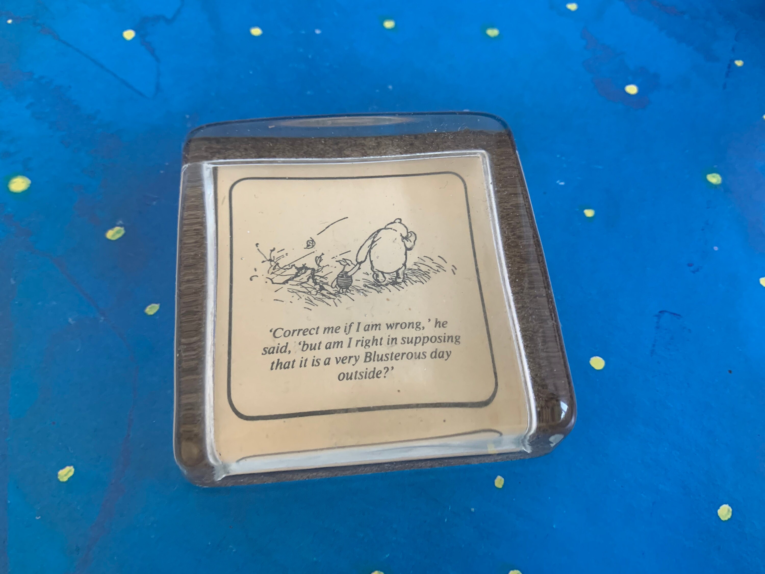 Vintage Winnie the Pooh Paperweight. Quote Paperweight Gift Etsy