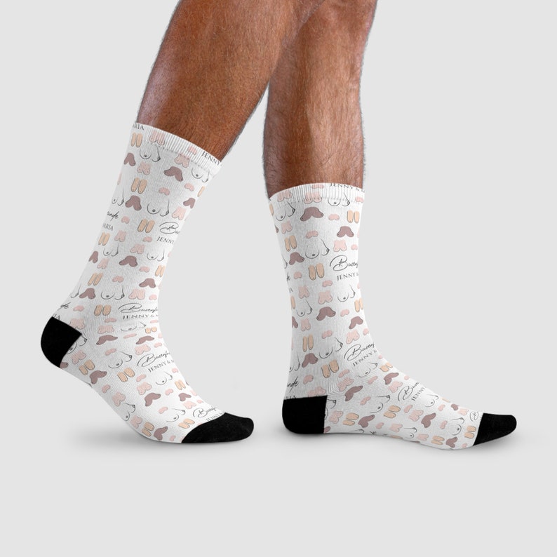 Personalisierte Busen Freundin Socken, Geschenk für die Beste Freundin Bild 9