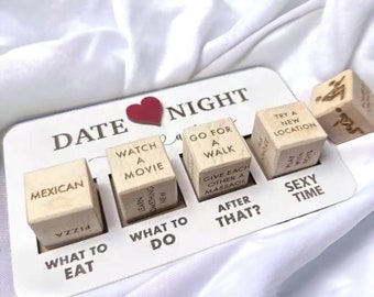 Wooden date night cubes