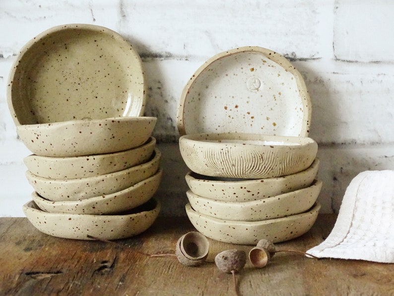 Spice Ramekins Set of 2 Beige Ceramic Ramekins: Rustic Pottery Spice Bowls - Etsy