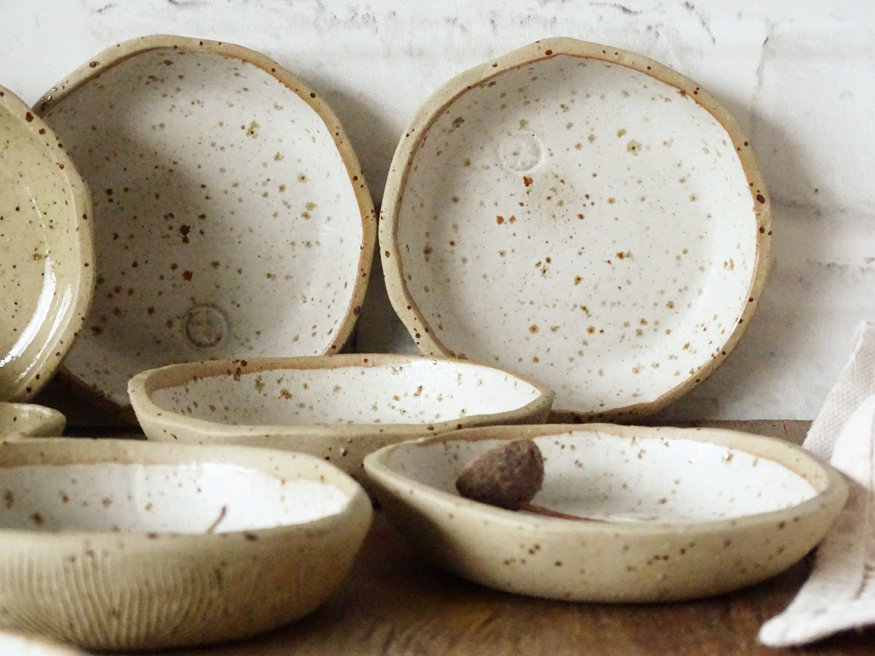 Spice Ramekins Set of 2 Beige Ceramic Ramekins: Rustic Pottery Spice Bowls - Etsy
