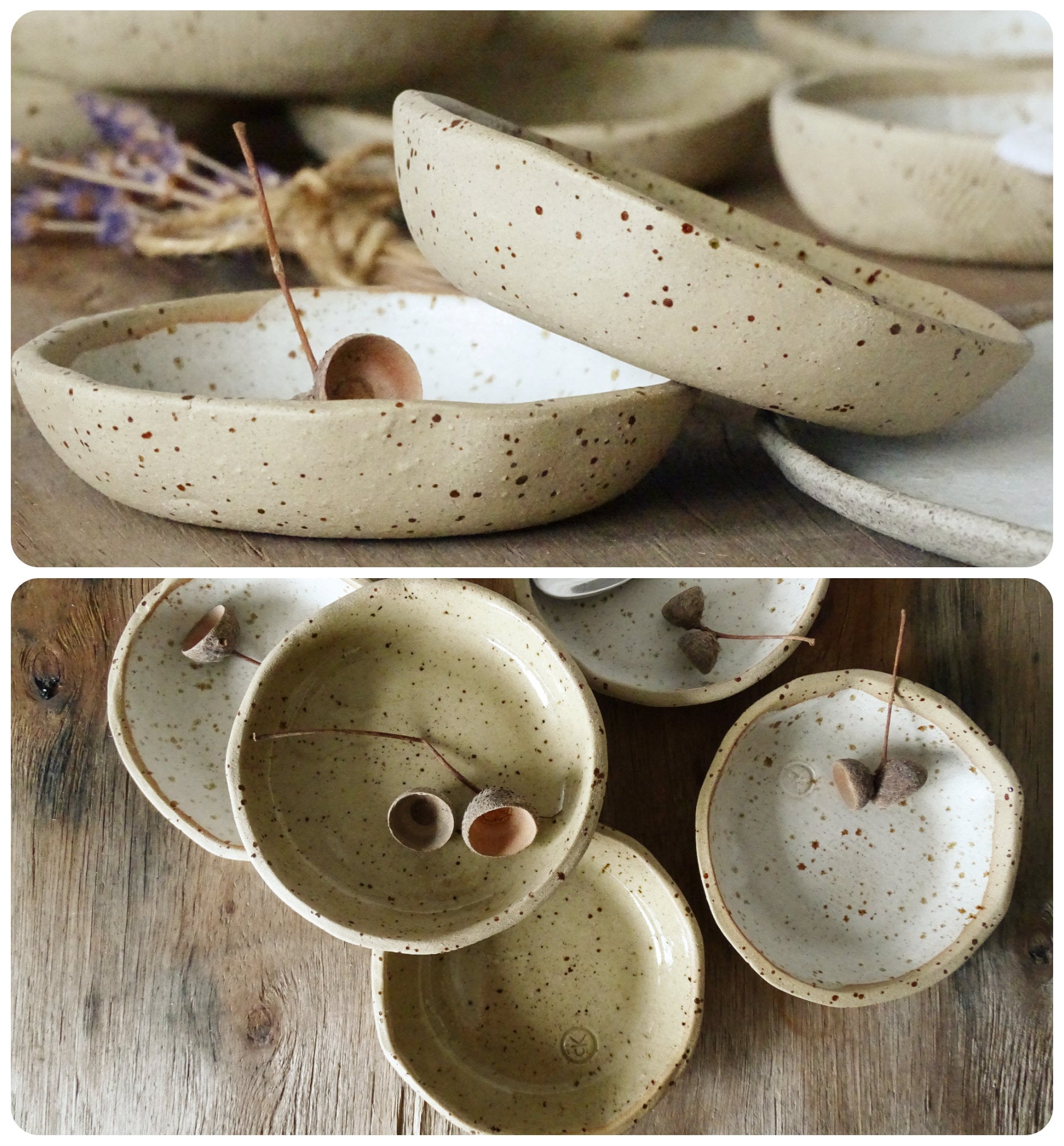 Rustic Ramekin Ideas Set of 2 Beige Ceramic Ramekins: Rustic Pottery Spice Bowls - Etsy