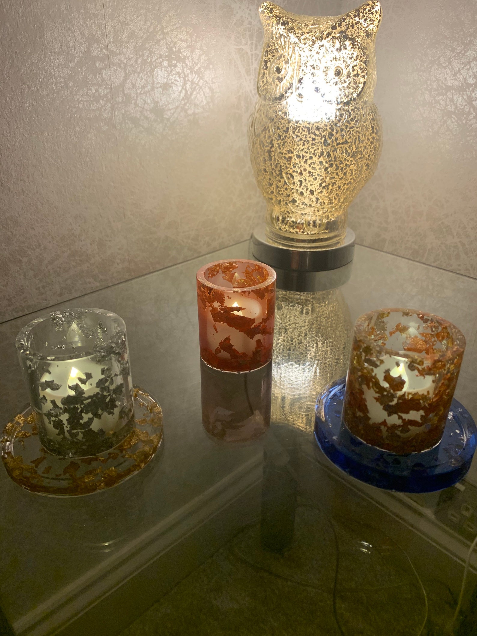 Resin Candle Holder Complete With an Imitation Candle battery Etsy Sweden