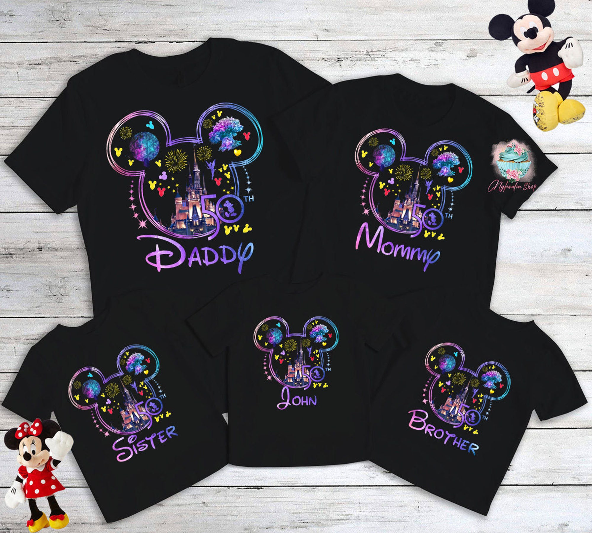 Magic Kingdom Disney Trip 2022 Personalisiertes Disney 50. Jahrestag T-Shirt Magic Kingdom Disney Trip 2022 Personalisiertes Disney 50. Jahrestag T-Shirt