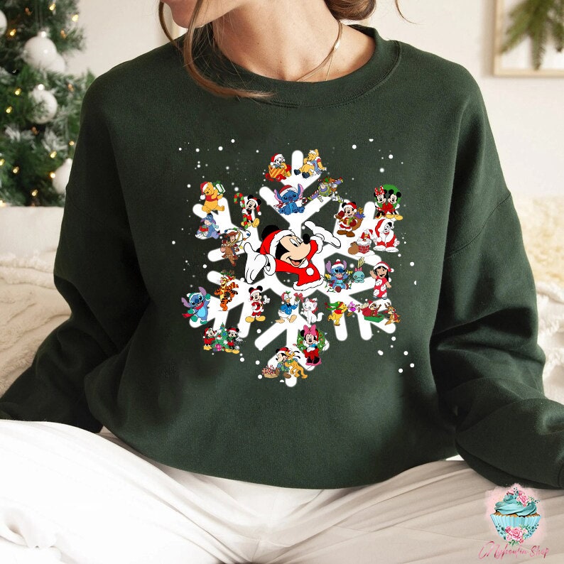 Discover Snowflake Disney Christmas Sweatsshirt