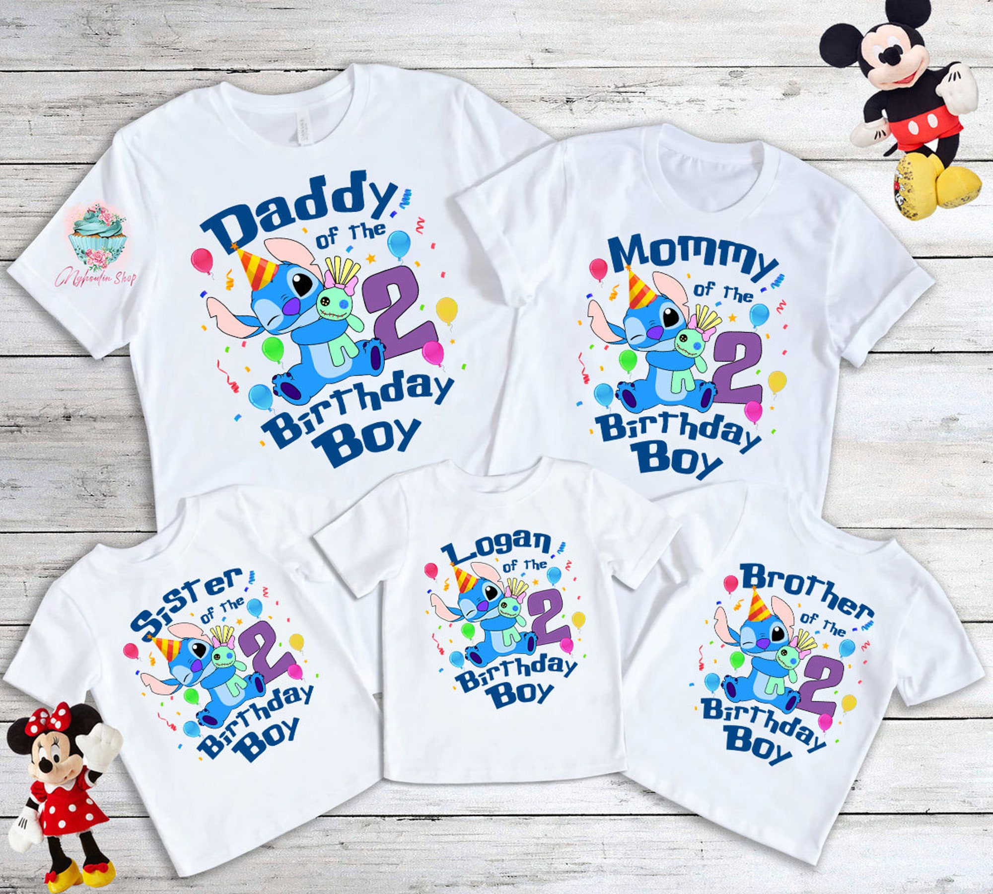 Discover Disney Lilo Und Maschen Familie GeburtstagsParty Thema  Familie Matching T-Shirt