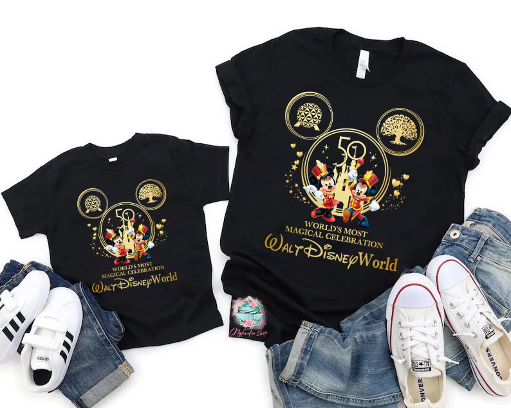 Magic Kingdom Walt Magic World 50th Anniversary T-Shirt Magic Kingdom Walt Magic World 50th Anniversary T-Shirt