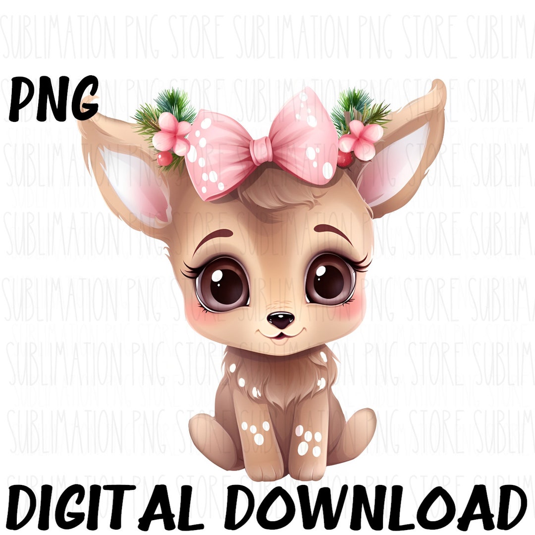 Christmas Deer Png Sublimation Design, Reindeer Png, Christmas Png ...