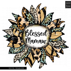 Blessed Mamaw Sonnenblume Png Sublimation Design-Download, Sonnenblume Png, Blessed Mamaw Png Sublimation Design, Muttertag Sublimation