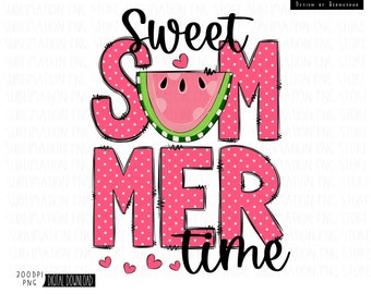 Sweet Summertime Png, Summer Sublimation Designs Download