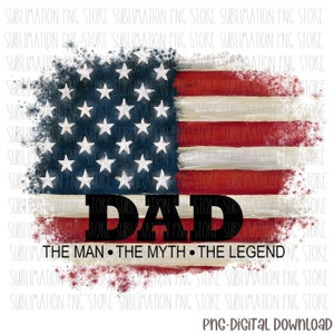Papà L'uomo Il mito La leggenda Png Sublimazione Design Festa del papà Png Download digitale