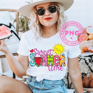 Sweet Summertime png, zomersublimatieontwerpen downloaden