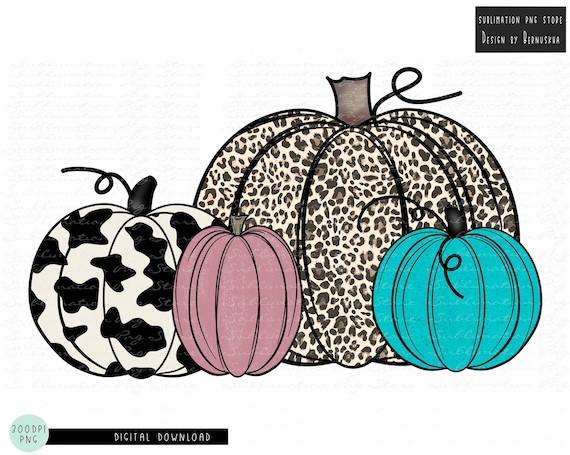 Pumpkin Sublimation Design Digital Download Halloween Pumpkin | Etsy