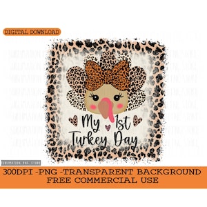 My 1st Turkey Day Girl Png Sublimation Design Digital Download, First Thanksgiving Png, Girl Turkey Png, Turkey Day Png, Baby Autumn Png