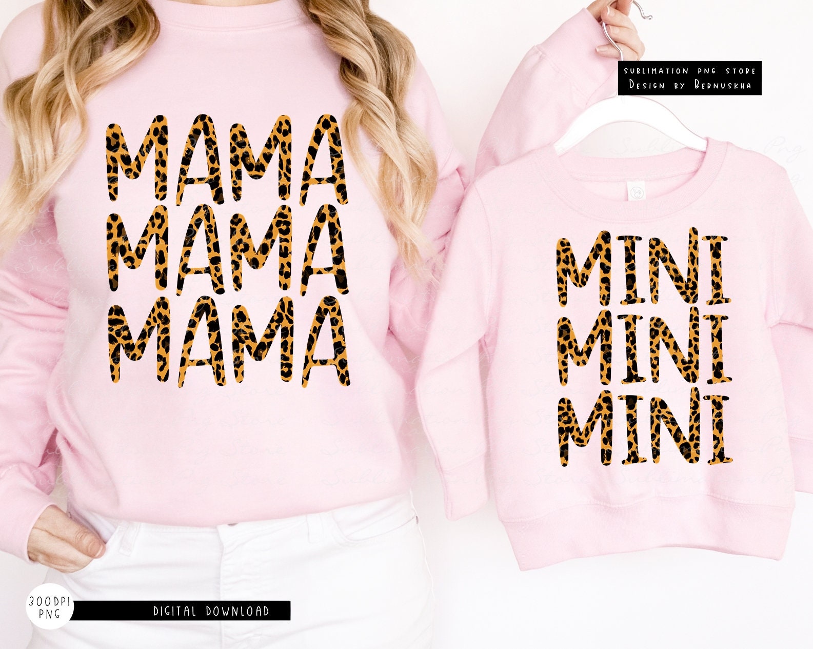 Mama and Mini Png Sublimation Design Download Mommy and Me - Etsy