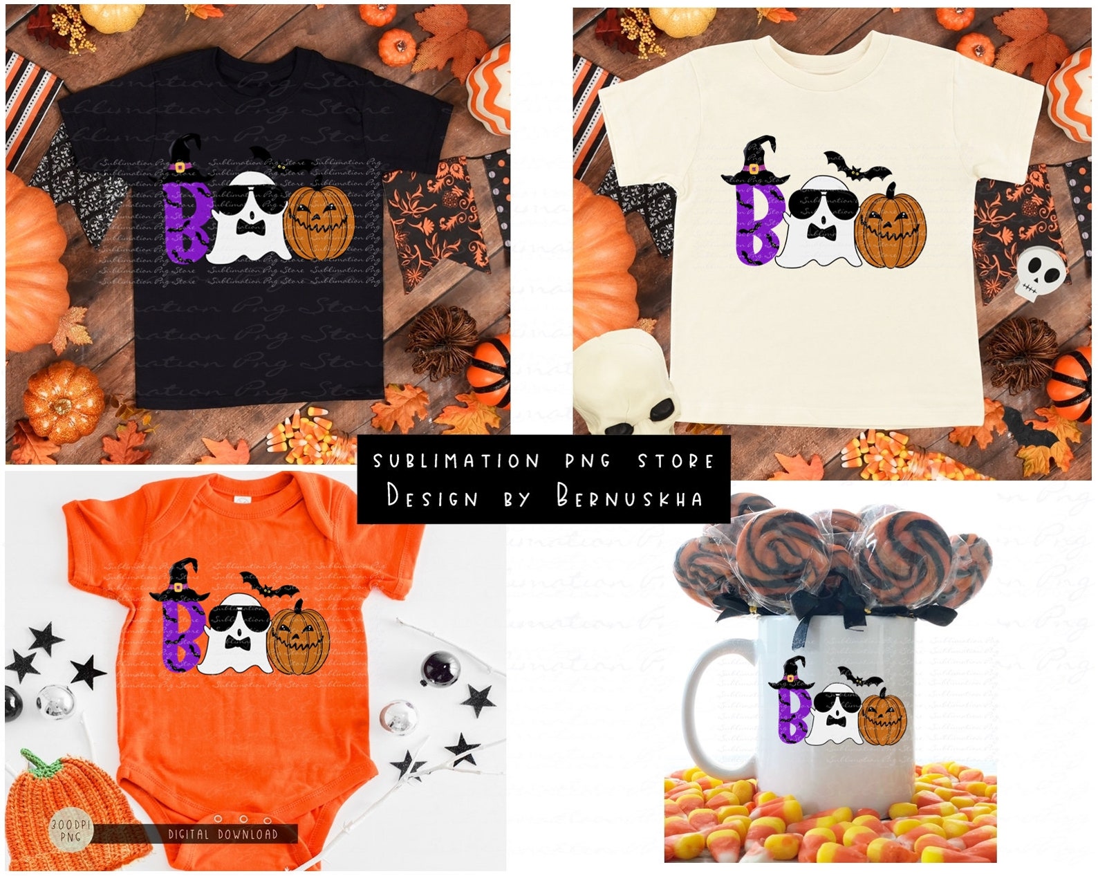 Boo Halloween Png Sublimation Design Digital Download Cute - Etsy
