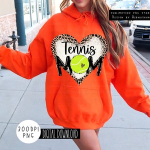Tennis Mom Coração Png Sublimação Design Download, Leopardo Tennis Mom Sublimação Designs Downloads Png, Tênis Png, Tênis Mom Design